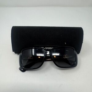 Dolce & Gabbana DG 6093 501/T3‎ Polarized Sunglasses Womens Black Preowned Case